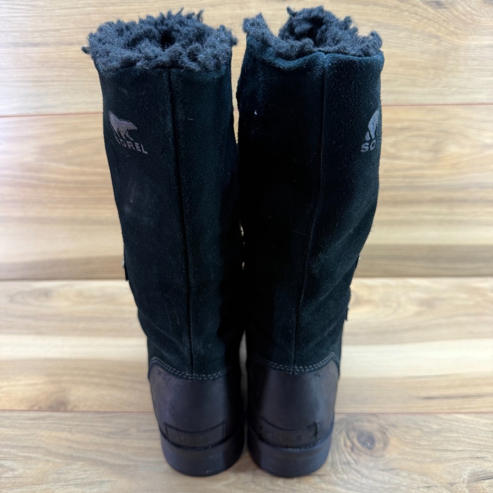 Sorel Emelie Lace Up Boots Womens 8 Black Waterproof Leather Gorpcore Outdoor - Picture 8 of 11
